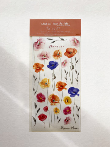 Stickers Transferibles Florecer