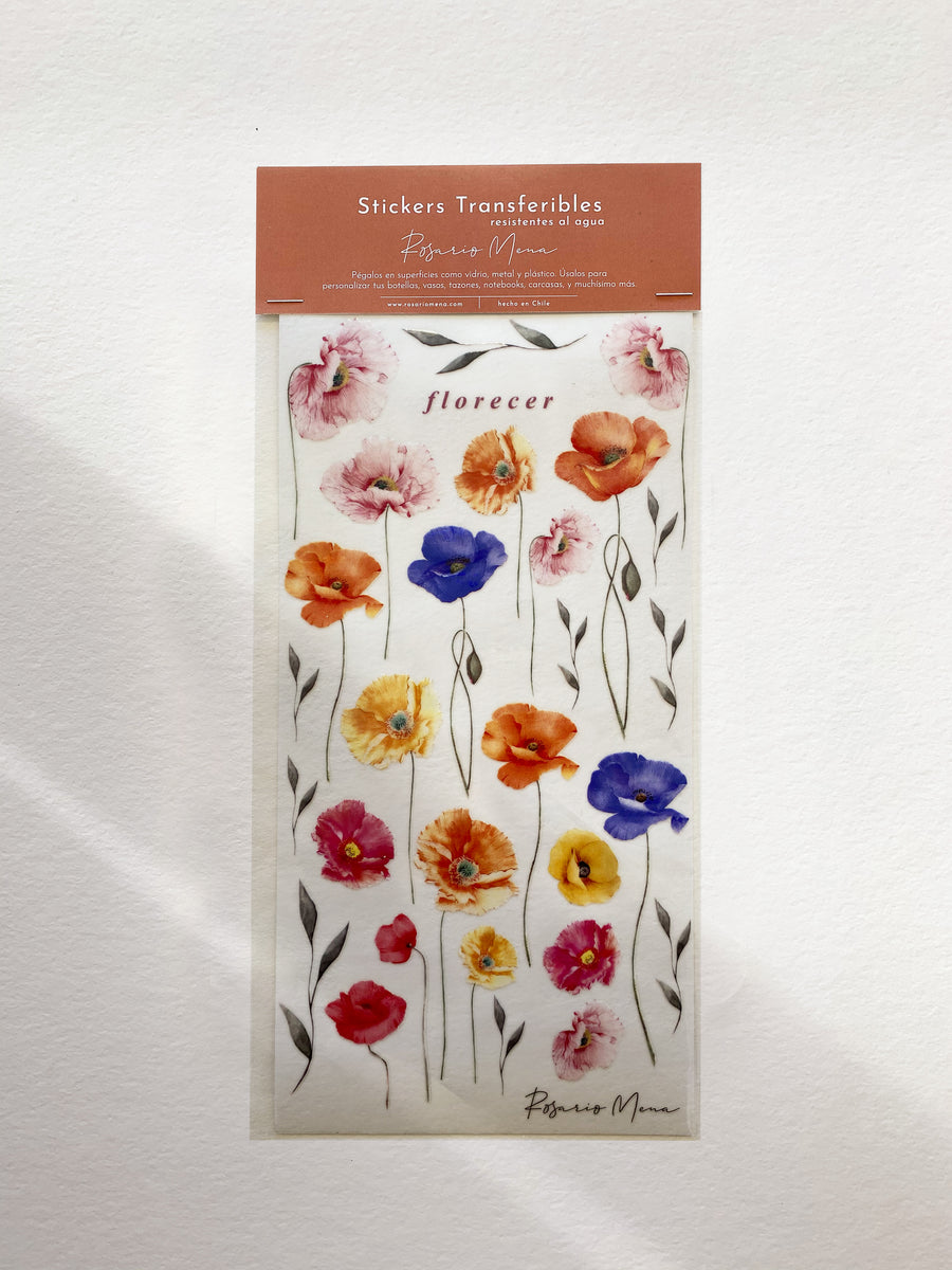 Stickers Transferibles Florecer